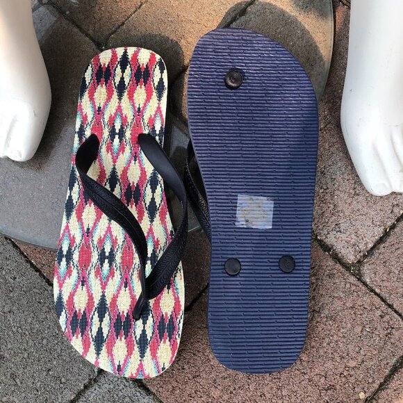 Poetry Striped Cover-Up Dress OS + Flip Flops Sz 9-10 - Picture 9 of 14